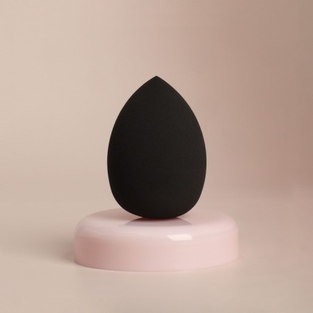 Makeup sponge "drop", 6 × 4 cm, increases when getting wet, in the case, the color is black-7