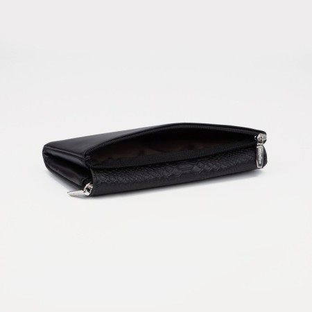 Women's wallet on magnets, black color-2