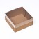 Confectionery packaging, craft with PVC lid, 17 x 17 x 8 cm
