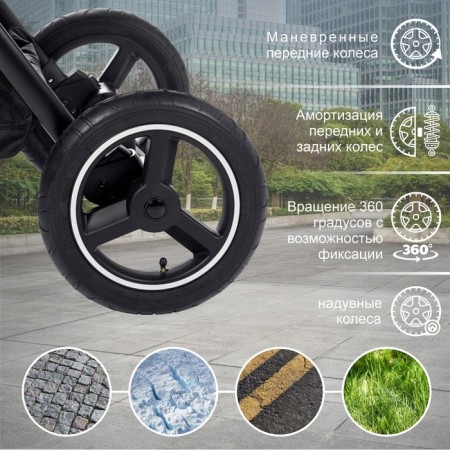Walking stroller Sweet Baby Compatto, Silver Black color-5
