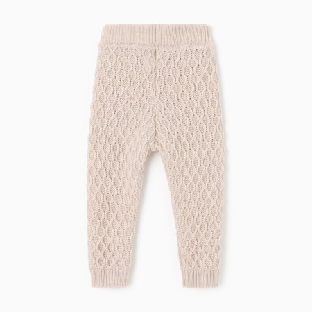 Pants Knitted Minaku, beige color, height 68-74 cm