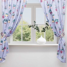 A set of curtains for the kitchen with sequences of Ethel Hygge 145x180cm-2 pcs., 100% p/e