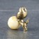 Souvenir "Cat", Brass, Amber Smole, 2.9x1.5x2.0 cm