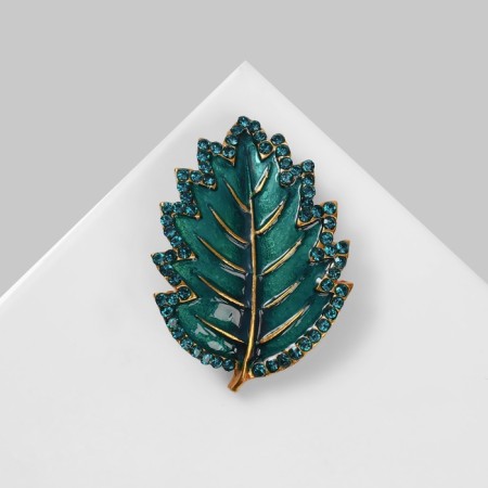 Alder's “leaf” brooch, sea of ​​sea in matte gold-2