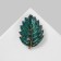 Alder's “leaf” brooch, sea of ​​sea in matte gold