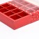 Box for 16 sweets, red "bunnies" 17.7 x 17.7 x 3.8 cm
