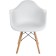 Plastic stool Ron Massive Buk/Metal/Plastic, Natural/White 62x64x81.5 cm
