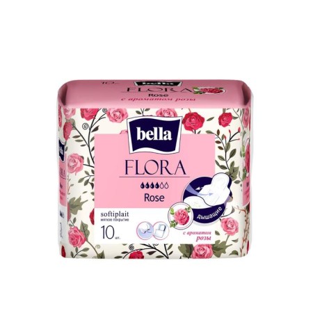 Hygienic women's gaskets Bella Flora Rose with a rose aroma 10 pcs.