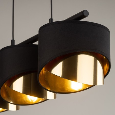 Suspended lamp TK Lighting Grant Black 4824, E27, 3x40W, 700x200 mm, black color-2