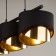 Suspended lamp TK Lighting Grant Black 4824, E27, 3x40W, 700x200 mm, black color
