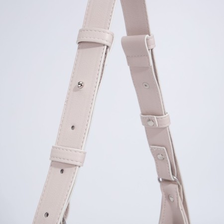 Women's bag on magnet, outer pocket, beige color-2