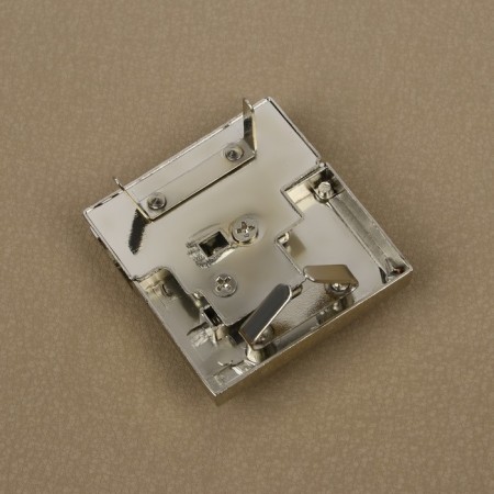 Bag's fastener 4.3 × 4.7 cm, silver color-5