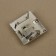 Bag's fastener 4.3 × 4.7 cm, silver color