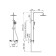 The shower system Vincea Desire VSFS-1D0TMB, thermostat, tropical shower, shower, black 10013