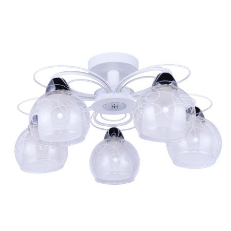 Sansa chandelier, 5x40W E27, white