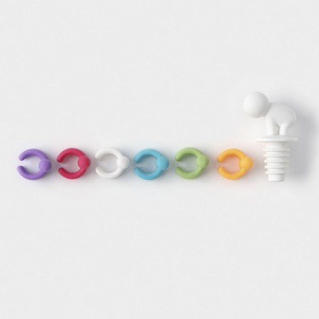 A set of nozzles for glasses "Guys", complete with a cork
