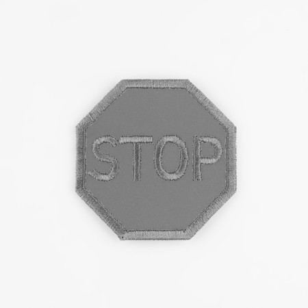 Reflective thermonacle “Stop”, 4.7 × 4.7 cm, color gray color-1