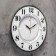 Watching clock, interior "ruby", silent, d-34 cm, white
