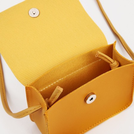 Baby bag on magnet, long belt, yellow color-2
