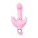 Turning vibrator with a clitoral stimulant Jos Twistme, 19.5 cm, silicone, pink color