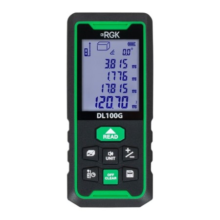 RGK DL100G laser rangefinder, 100 m, grade 2, 500-535 HM, error ± 2