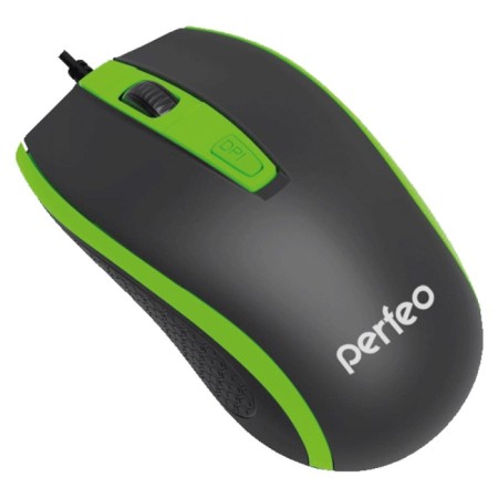 Perfeo Profil mouse, wired, optical, 1600 dpi, USB, green