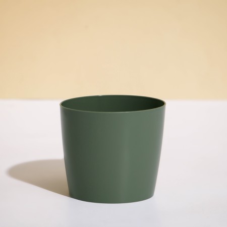 Flower pot, d = 10 cm, 0.5 l, plastic, green sage