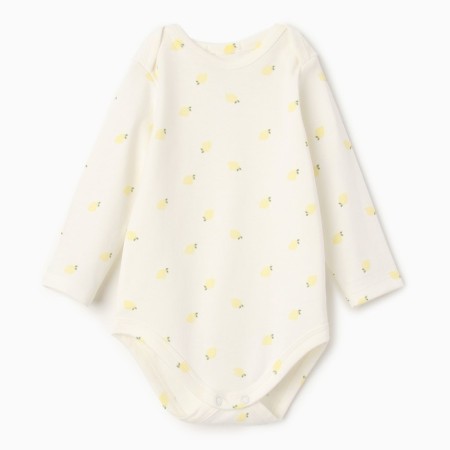Body with a long sleeve, the color is milk, height 56 ​​(0-1 months)