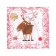 Paper napkins "New Year's deer", 33x33 cm, set 20 pcs.