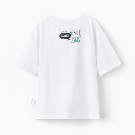 Children's Minaku T -shirt, white color, height 152 cm-9