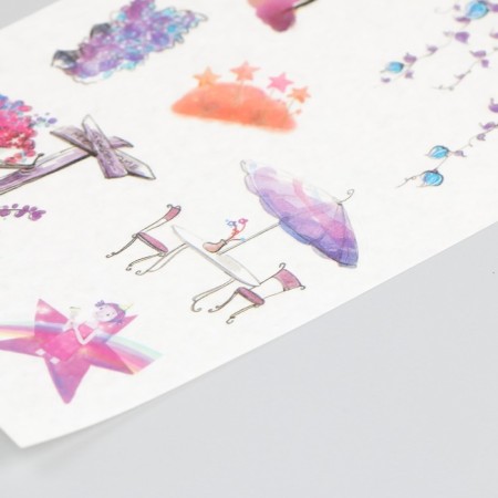 Stick Paper "Summer street" set of 6 sheets 18.6x10 cm-4
