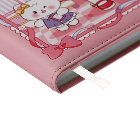 Gift notebook, A6+, 132 sheets, color block, with a curly knife, PVC cover, "anime", mix-6