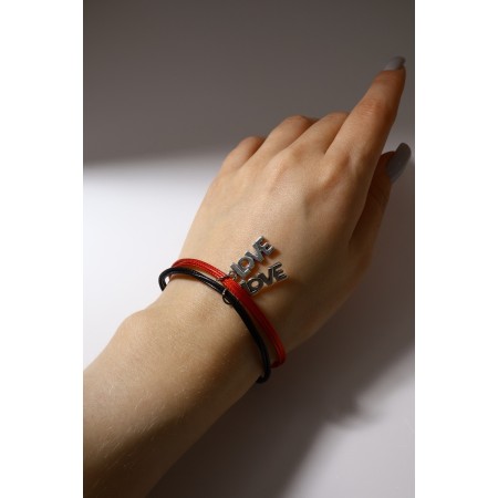 Bracelets "Demetrons" Love, black-red color, l = 17 cm-1