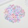 A set of plastic beads "Astra" 6 mm, 2 species of 20 g, white/rainbow (66878)