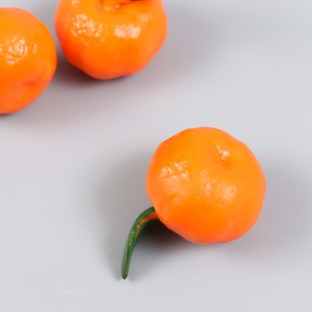 PVC Creativity Decor "Mandarin with a branch" 3x3x2.3 cm-1