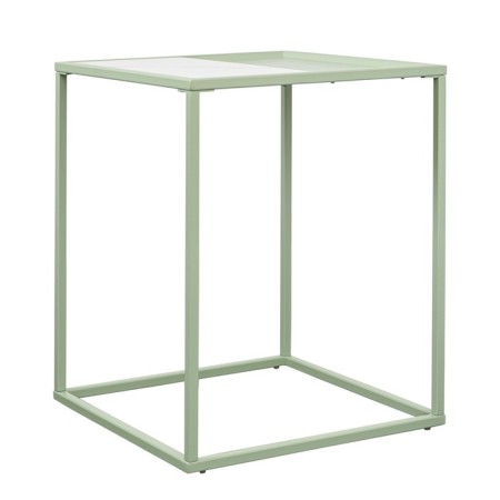 Coffee mayen table, 450 × 450 × 550 mm, white / green color