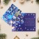 Postcard "Happy New Year!" Glitter, Congrev, blue background, 12.5 x 19.4 cm