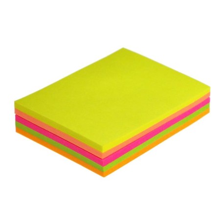 Block with a sticky edge, 100 sheets, 5 colors, fluorescent