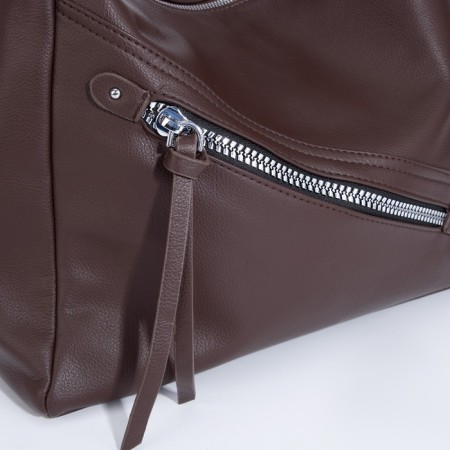 Load bag with lightning, 2 external pockets, brown color-3