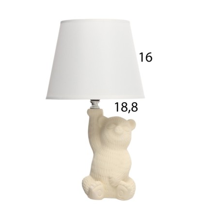 Table lamp "Misha" 1x40W E14 beige 19.5x19.5x36cm-7