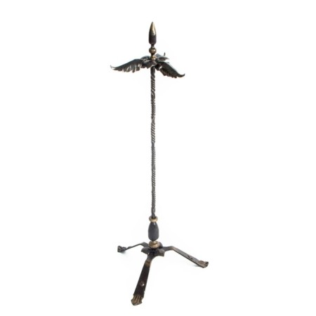 Forged set for the fireplace "Syrian GK930", poker 62 cm, scoop, brush with a butterfly-1