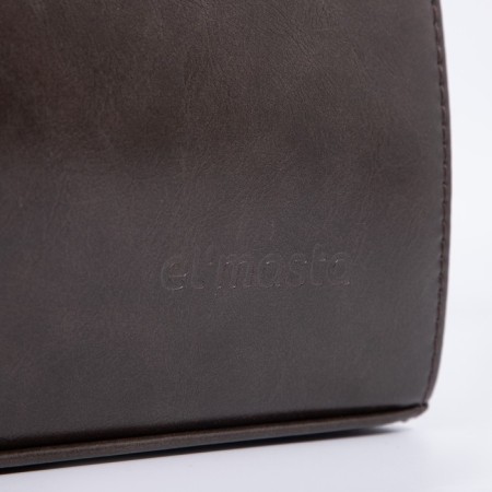 El Masta bag on lightning, external pocket, long belt, dark brown color-5