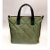 Marta bag green quilted fabric