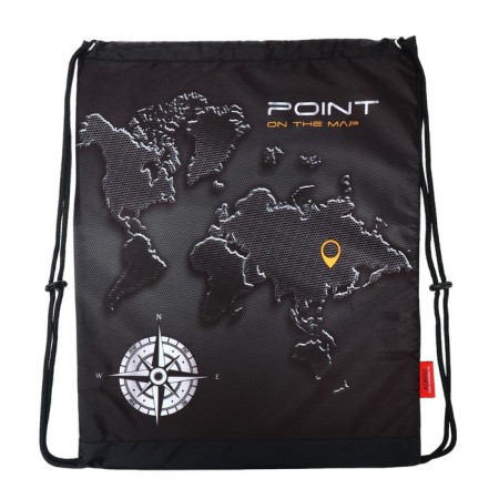 School backpack 40x33x15cm, ergonomic back, Across 410, black/orange-11