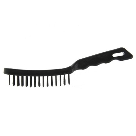 Metallic manual scrap brush, plastic handle, 5-row-4