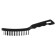 Metallic manual scrap brush, plastic handle, 5-row
