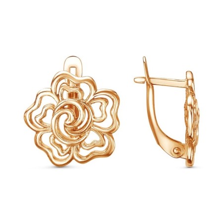 Earrings "Flower", gilding