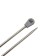 The knitting needles are straight, metal, 35 cm/3.5 mm