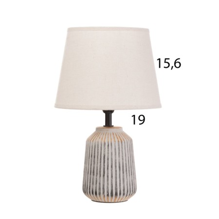 Table lamp "Lines" 1x40W E14 gray/white 20x20x32cm-5