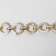 A chain for a bag, plastic, d = 28 × 16 mm, 59 cm, light agate/gold color